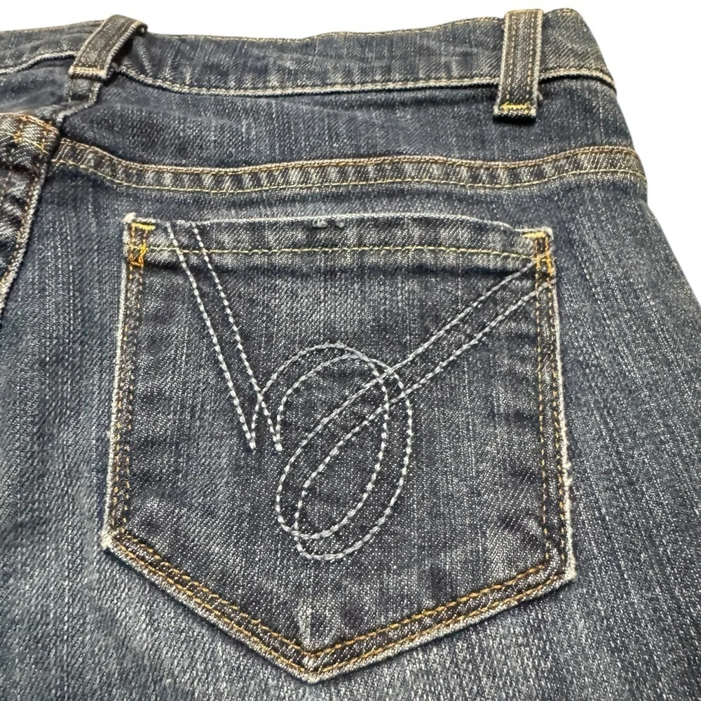 Bebe y2K Denim Bermuda Shorts Size 26 Decorative Buttons Sailor Pant Vintage